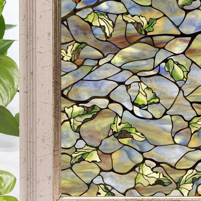 Leaf Olive Window Film,hywallart