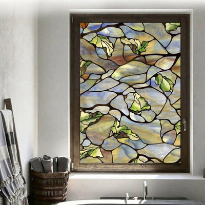 Leaf Olive Window Film,hywallart