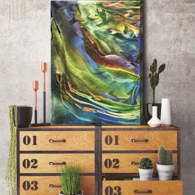 Colour Wave Stretched Canvas Print A367,hywallart