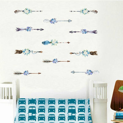 Floral Arrow Wall Decal,hywallart