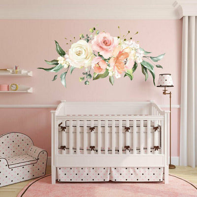 Personalised Custom Name Rose Flower Wall Sticker,hywallart