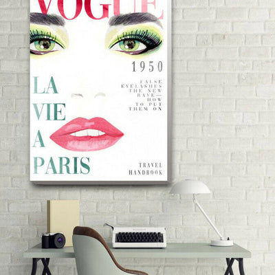 Vogue Vintage Stretched Canvas Art Print F122,hywallart