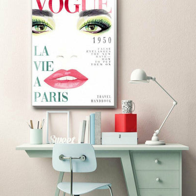Vogue Vintage Stretched Canvas Art Print F122,hywallart