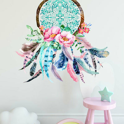 Flower Dream Catcher Wall Sticker,hywallart