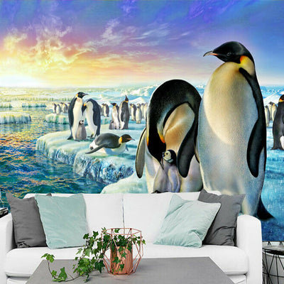 Penguins Wall Mural Paper AM9,hywallart