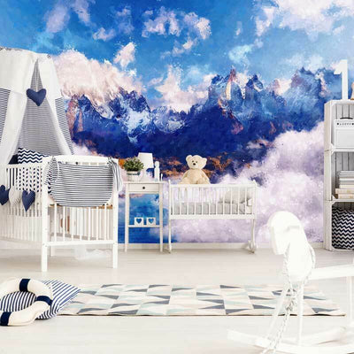 Cloudy Mountain Kids Wall Mural L32,hywallart