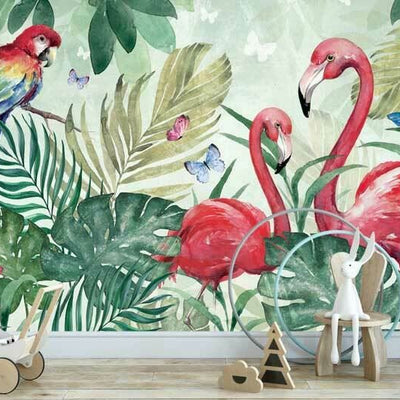Tropical Flamingo Wall Mural B62,hywallart