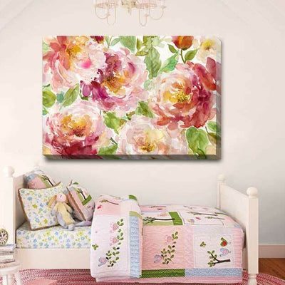 Peony Flower Stretched Canvas Art Print F100,hywallart