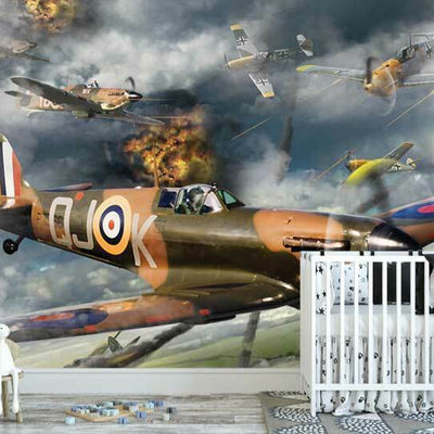 Spitfire Battle Wall Mural  L42,hywallart