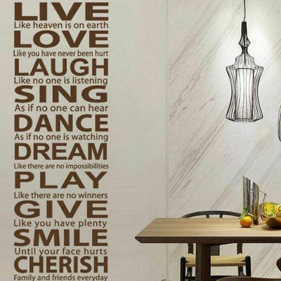 60x180cm FAMILY HOUSE RULES PROMISE WALL DECAL QUOTES WALL STICKERS DECOR ART AU,hywallart