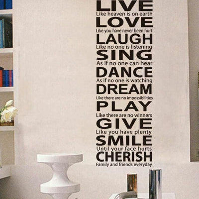 60x180cm FAMILY HOUSE RULES PROMISE WALL DECAL QUOTES WALL STICKERS DECOR ART AU,hywallart
