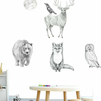 Wonderland Animals Wall Sticker - hywallart
