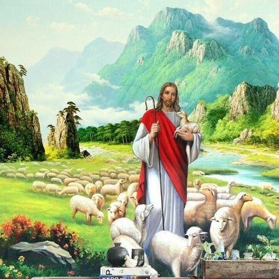 Jesus Shepherd Wall Mural  LSP016 - hywallart
