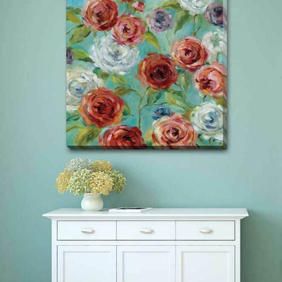 Roses Bloom Stretched Canvas Print Framed Wall Art  F115 - hywallart