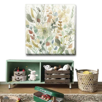 Wild Flower Garden Stretched Canvas Print F108 - hywallart