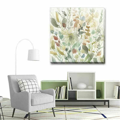 Wild Flower Garden Stretched Canvas Print F108 - hywallart