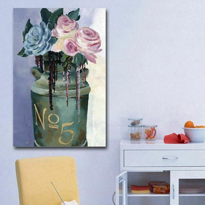 Fashion Flower No.5 Stretched Canvas Print - hywallart