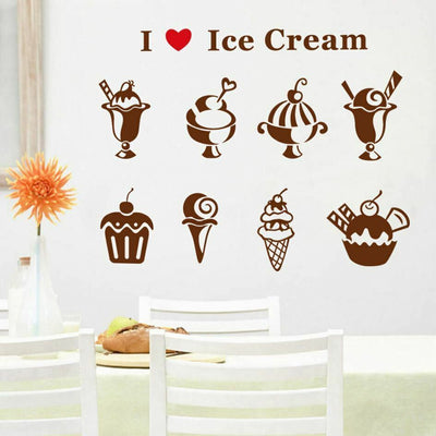 Ice cream Shop Window Wall Sticker - hywallart
