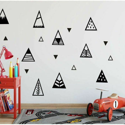 Geometric Mountain Triangle Wall Stickers For Kids Nursery Decor Decal Art Mural - hywallart