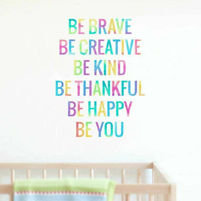"Be ..." Kid Wall Quote Sticker,hywallart