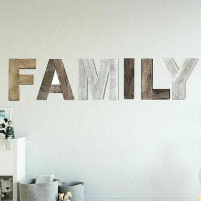 "Family" Wood Quote Wall Sticker - hywallart