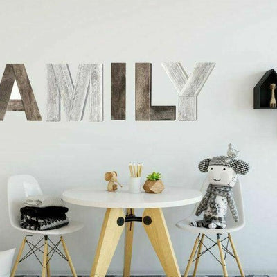 "Family" Wood Quote Wall Sticker - hywallart
