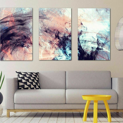 Set Of 3 Abstract Stretched Canvas Prints - hywallart