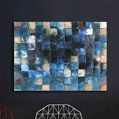 Grid Abstract Stretched Canvas Print - hywallart