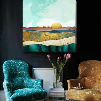 Sunset Stretched Canvas Print Framed Wall Art - hywallart