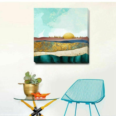 Sunset Stretched Canvas Print Framed Wall Art - hywallart