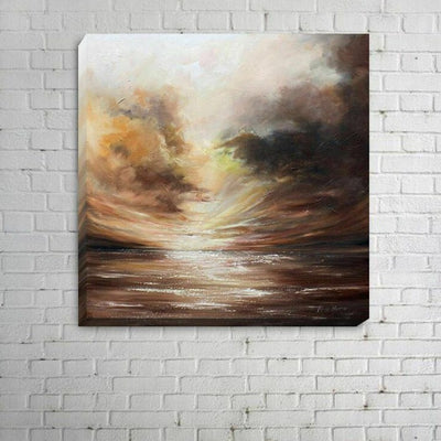 Sunset Abstract Stretched Canvas Print - hywallart