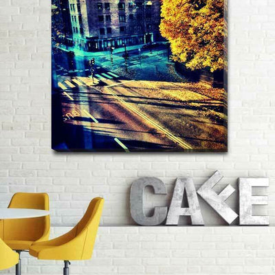 Street Corner Stretched Canvas Print L94 - hywallart