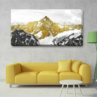 Golden Mountain Canvas Print - hywallart