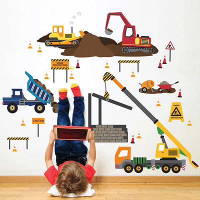 Construction Vehicle Wall Stickers