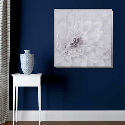 White Flower Stretched Canvas Print F135