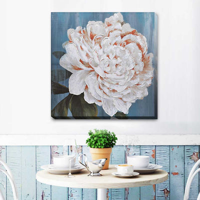 White Indigo Stretched Canvas Print F137