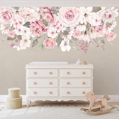 Pink Flower Blossom Branch Wall Decal