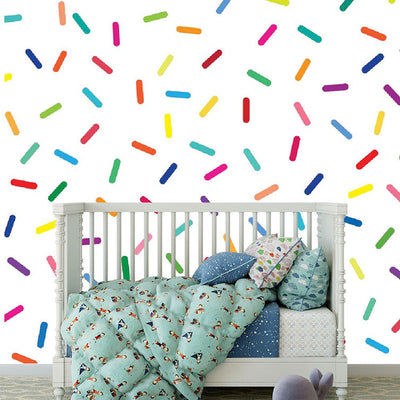 90 Pcs Rainbow Sprinkles Confetti Wall Decal