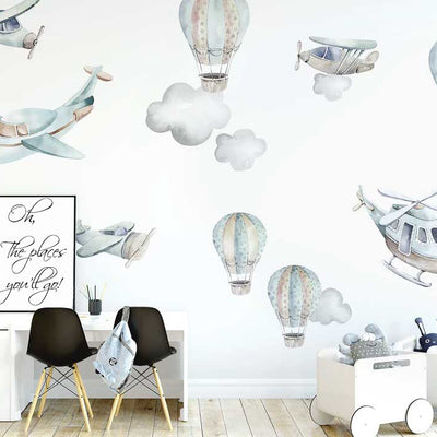 Hot Air Balloon Aircraft Wall Sticker