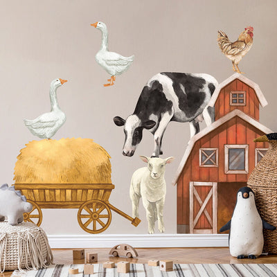 Farm Family Animals Wall Stickers