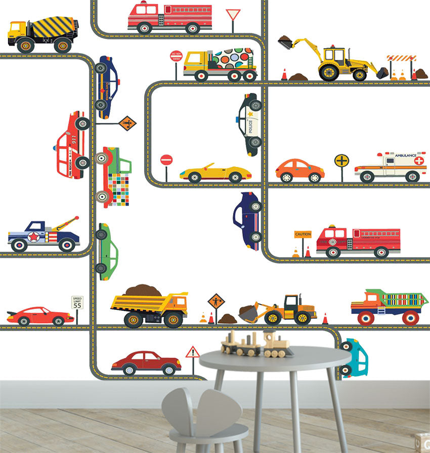 Full Set Vehicles Collection Wall Stickers
