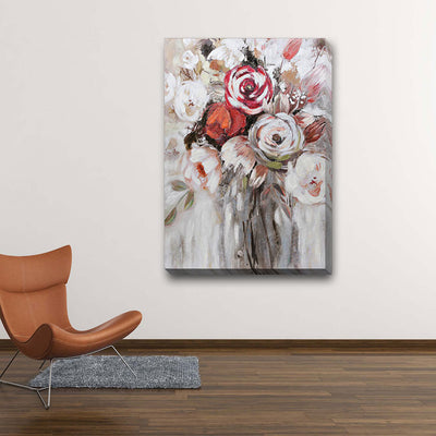 Romantic Bouquet Stretched Canvas Print F129