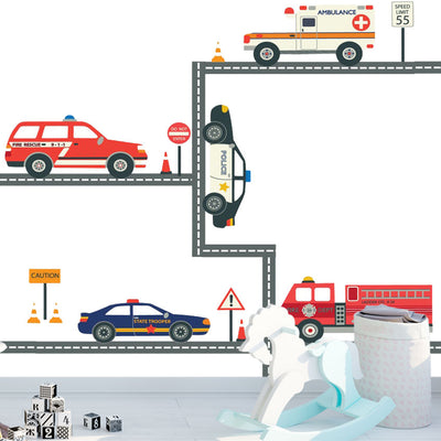 Emergency Vehicle Collection Wall Stickers