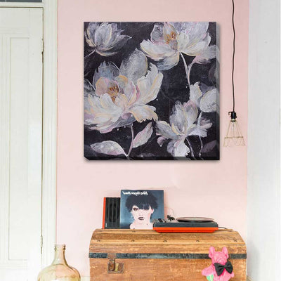 White Wisper Flower Stretched Canvas Print F138