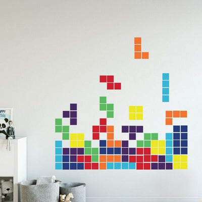 Tetris Game Wall Decal Removable Sticker,hywallart