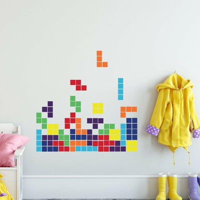Tetris Game Wall Decal Removable Sticker,hywallart