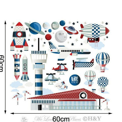 Life In Sky Wall Sticker Removable Vinyl Decal,hywallart