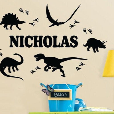 Dinosaur Footprint Custom Name,hywallart