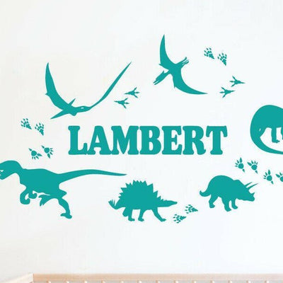 Dinosaur Footprint Custom Name,hywallart