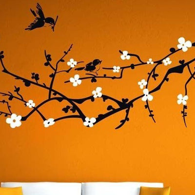 Bird Tree Branch Removable Wall Art Stickers,hywallart